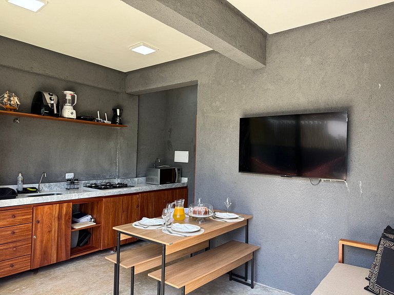 MHV Milagres - Studio Guadalupe 07, Quarto & Sala com Piscin