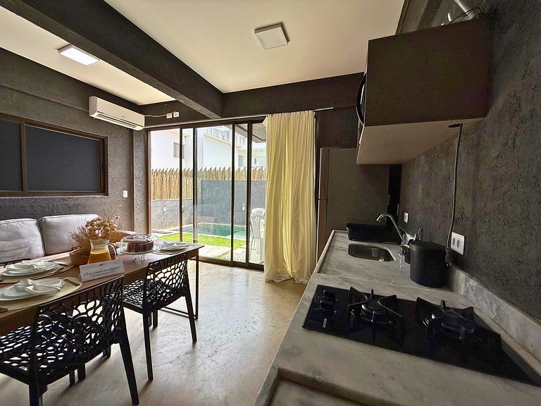 MHV Milagres - Studio Guadalupe 05, private bedroom and livi